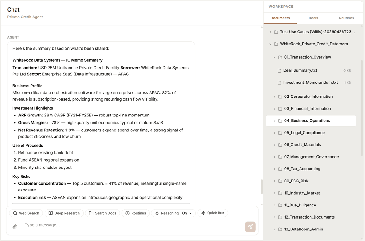 Collar AI domain-expert agent chat for enterprise workflows
